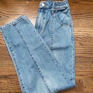 madewell stretch mom jean